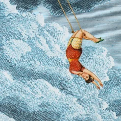 Plaid in velluto con acrobata e soffitto