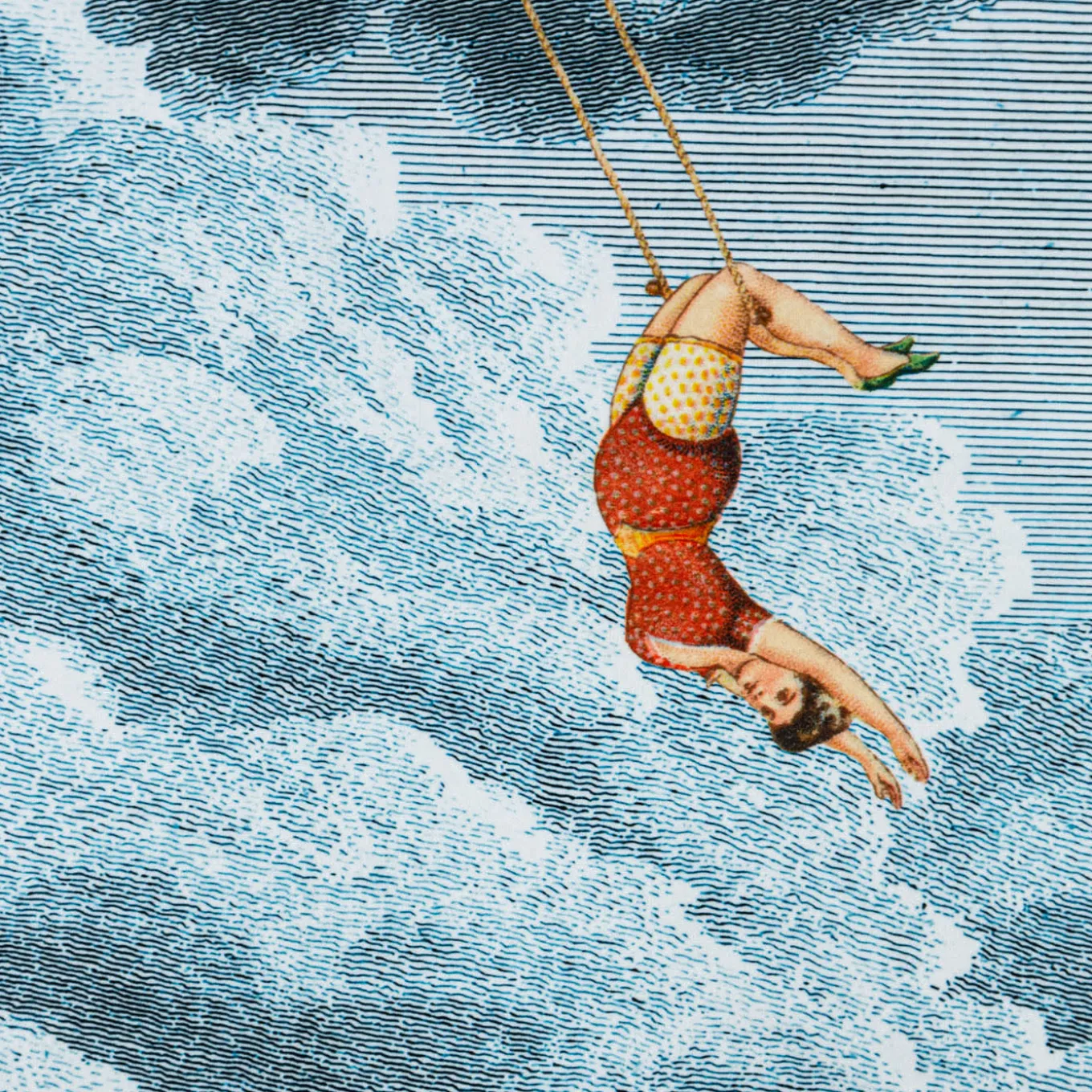 Plaid in velluto con acrobata e soffitto