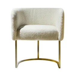 Poltrona C-Chair Modern in Bouclé Bianco