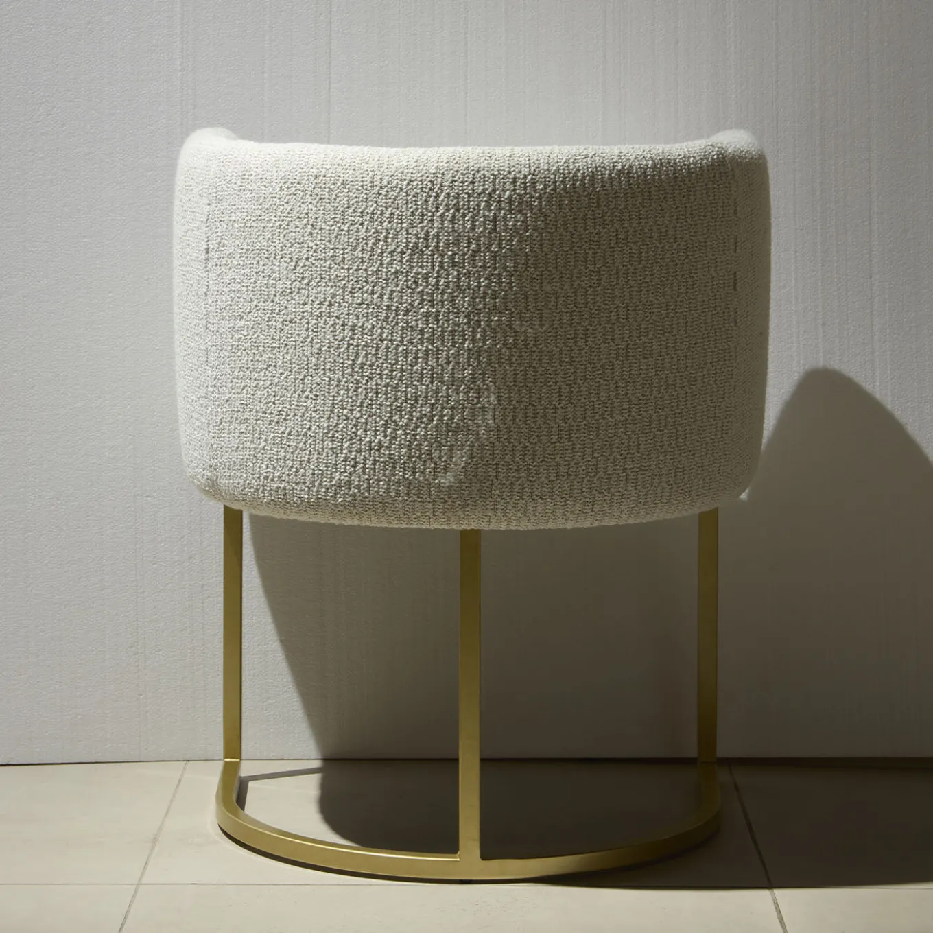 Poltrona C-Chair Modern in Bouclé Bianco