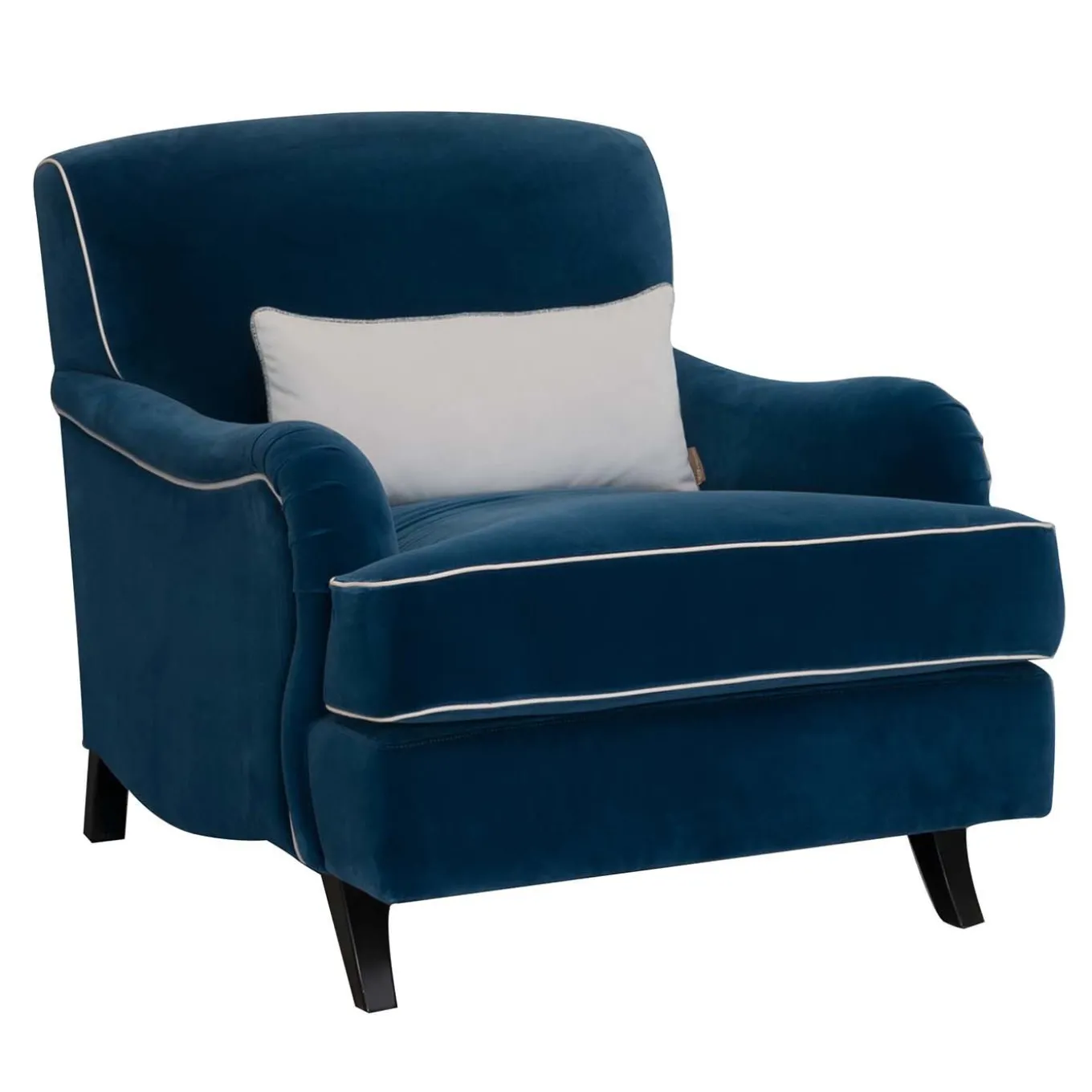 Poltrona classica Bernini in velluto blu