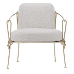 Poltrona da esterno Corda in ferro color champagne di Zanellato&Bortotto