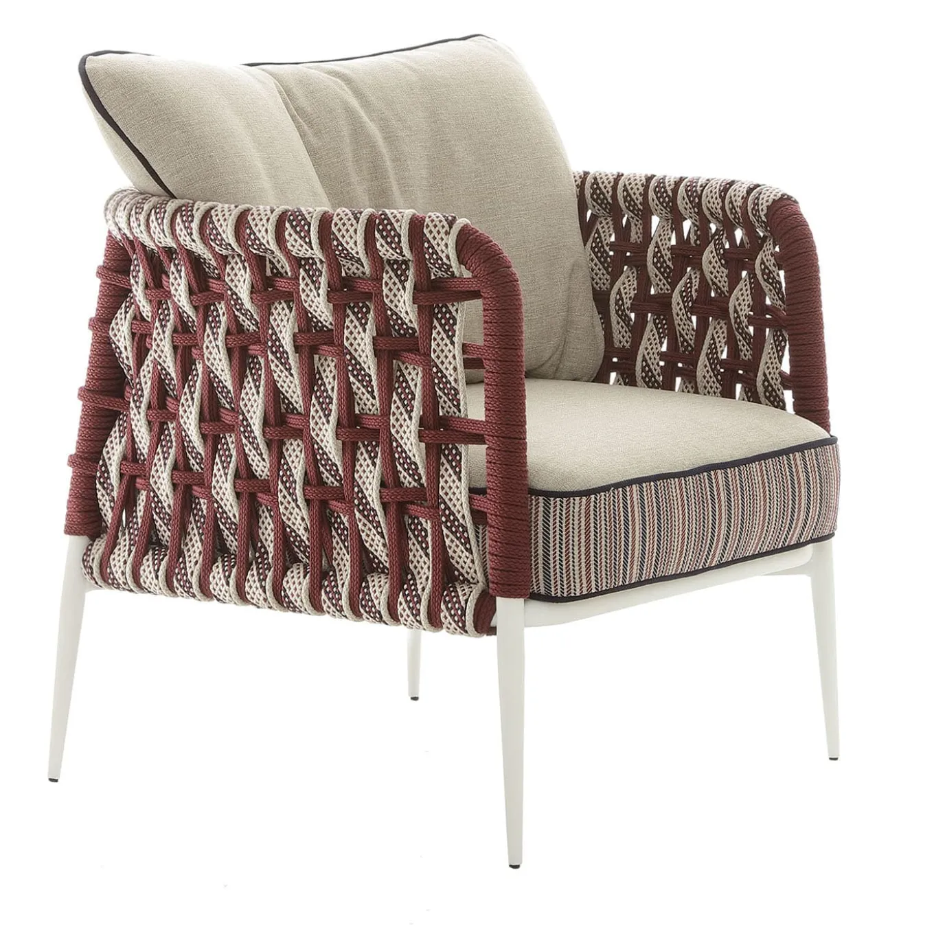 Poltrona da esterno Eva Vertical Ropes di Antonio Marras