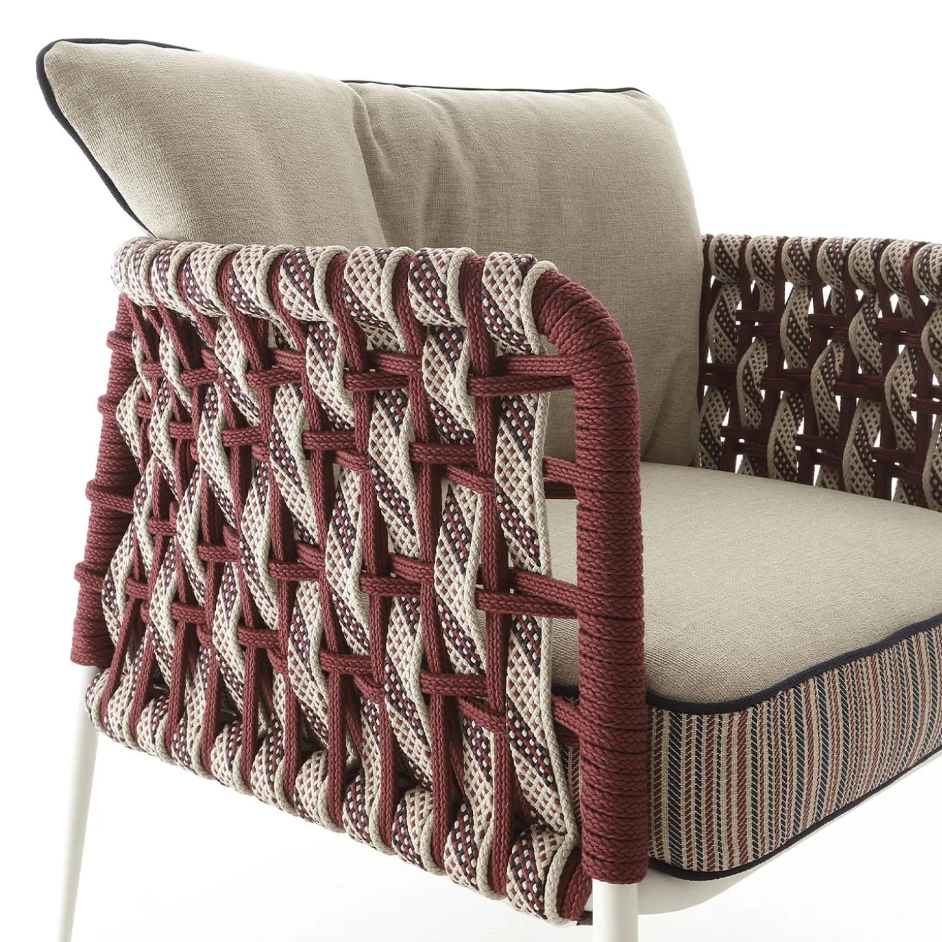 Poltrona da esterno Eva Vertical Ropes di Antonio Marras