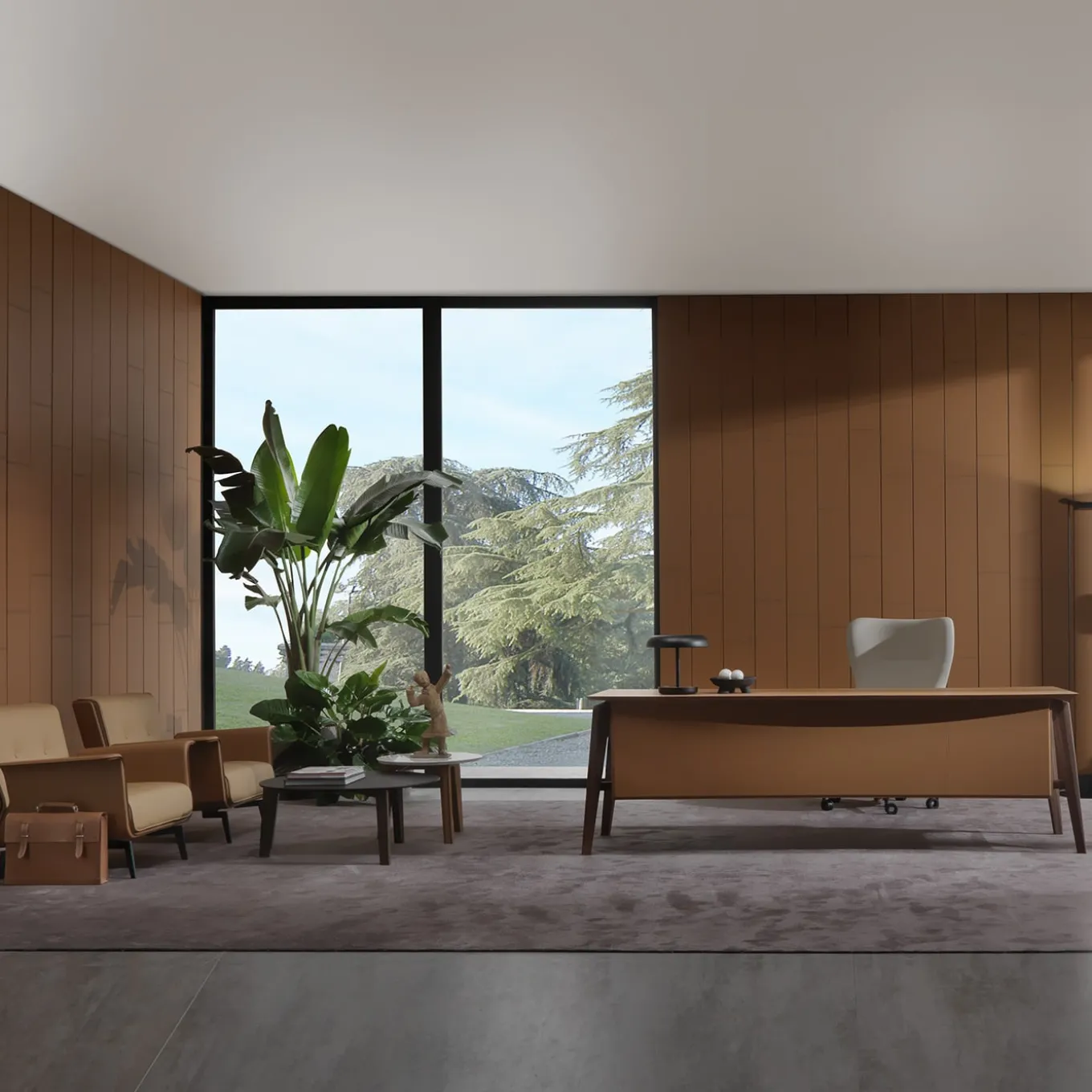 Poltrona da ufficio girevole Brera bianca e grigia su rotelle