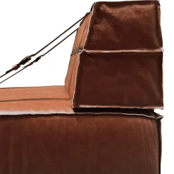 Poltrona Docker in pelle marrone cognac