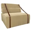 Poltrona Docker in velluto beige