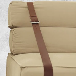 Poltrona Docker in velluto beige