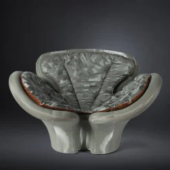 Poltrona fitomorfa verde Pansé