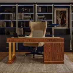 Poltrona girevole da ufficio grigia della collezione Studio Privè