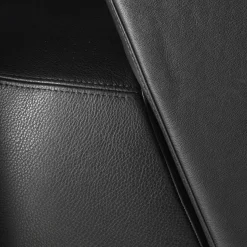 Poltrona girevole Spritz in pelle nera di Lorenza Bozzoli