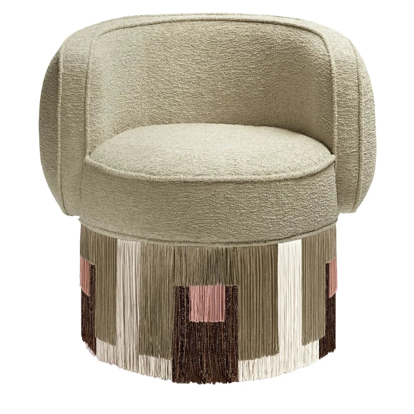 Poltrona girevole Treasure Pirouette Ecrù di Lorenza Bozzoli