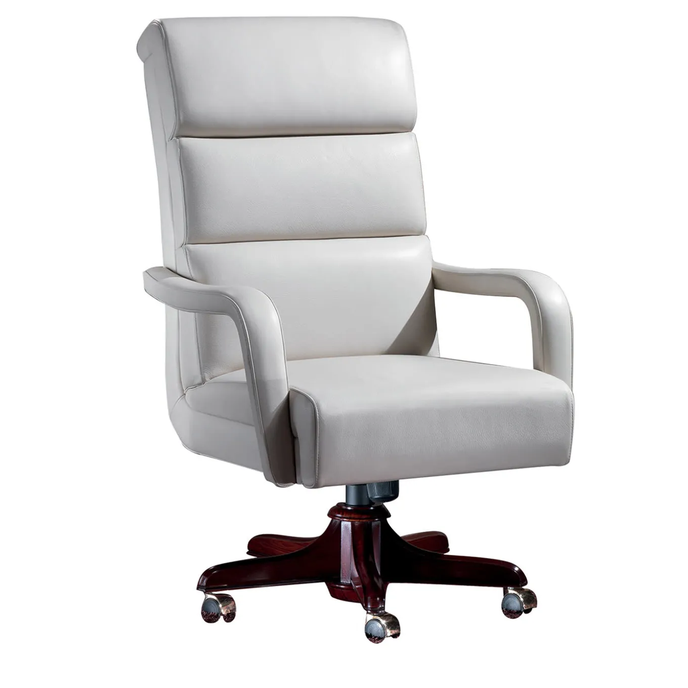 Poltrona in pelle bianca