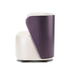 Poltrona Lounge Spritz In Pelle Bianca Di Lorenza Bozzoli