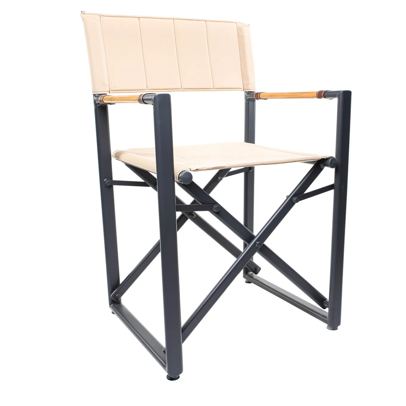 Poltrona regista in alluminio beige