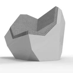 Poltrona Rolling Stone grigia del XXI secolo