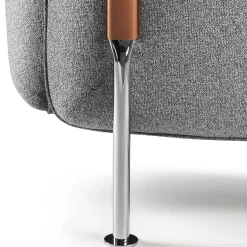 Poltrona Tasca in tessuto grigio