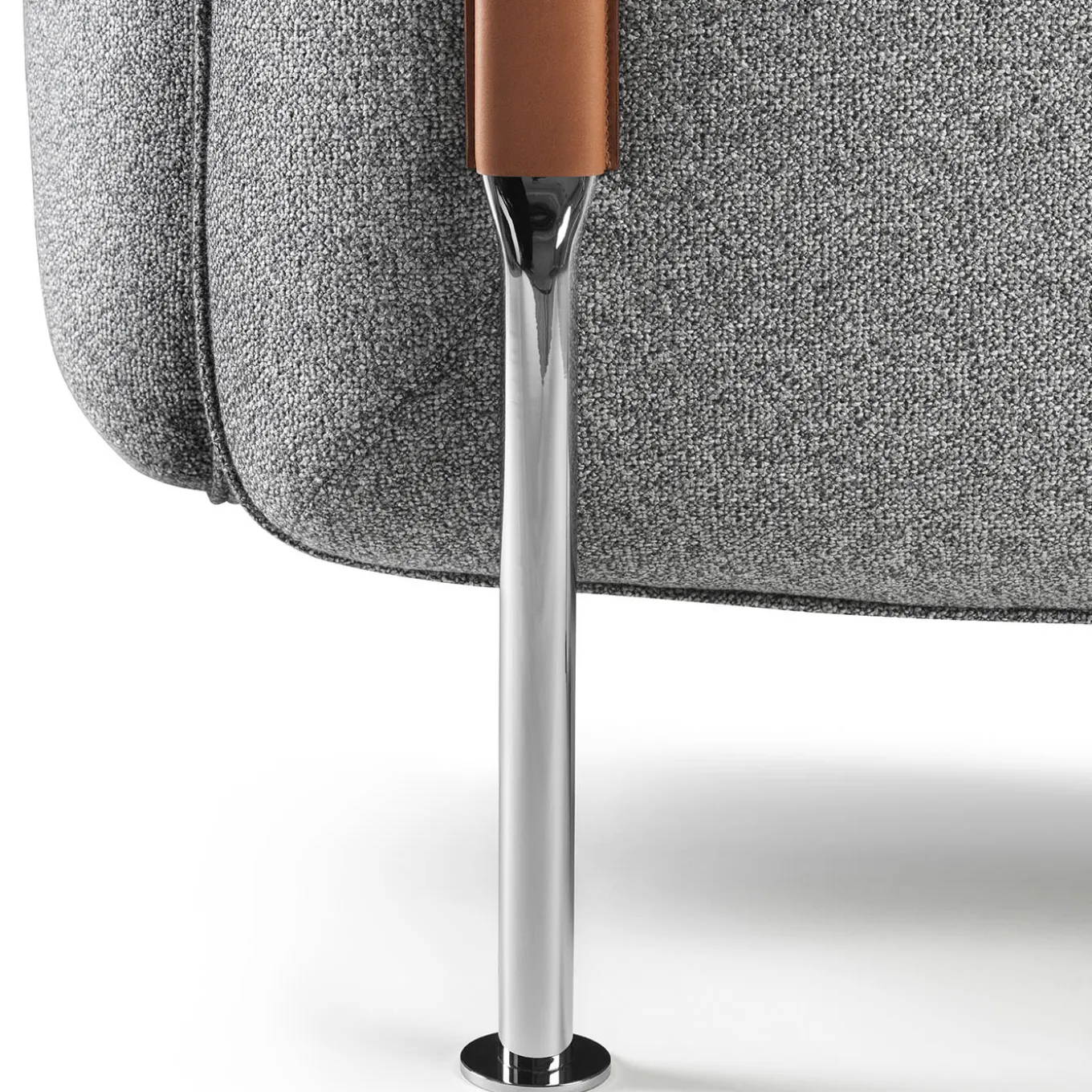 Poltrona Tasca in tessuto grigio