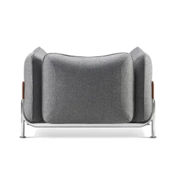 Poltrona Tasca in tessuto grigio
