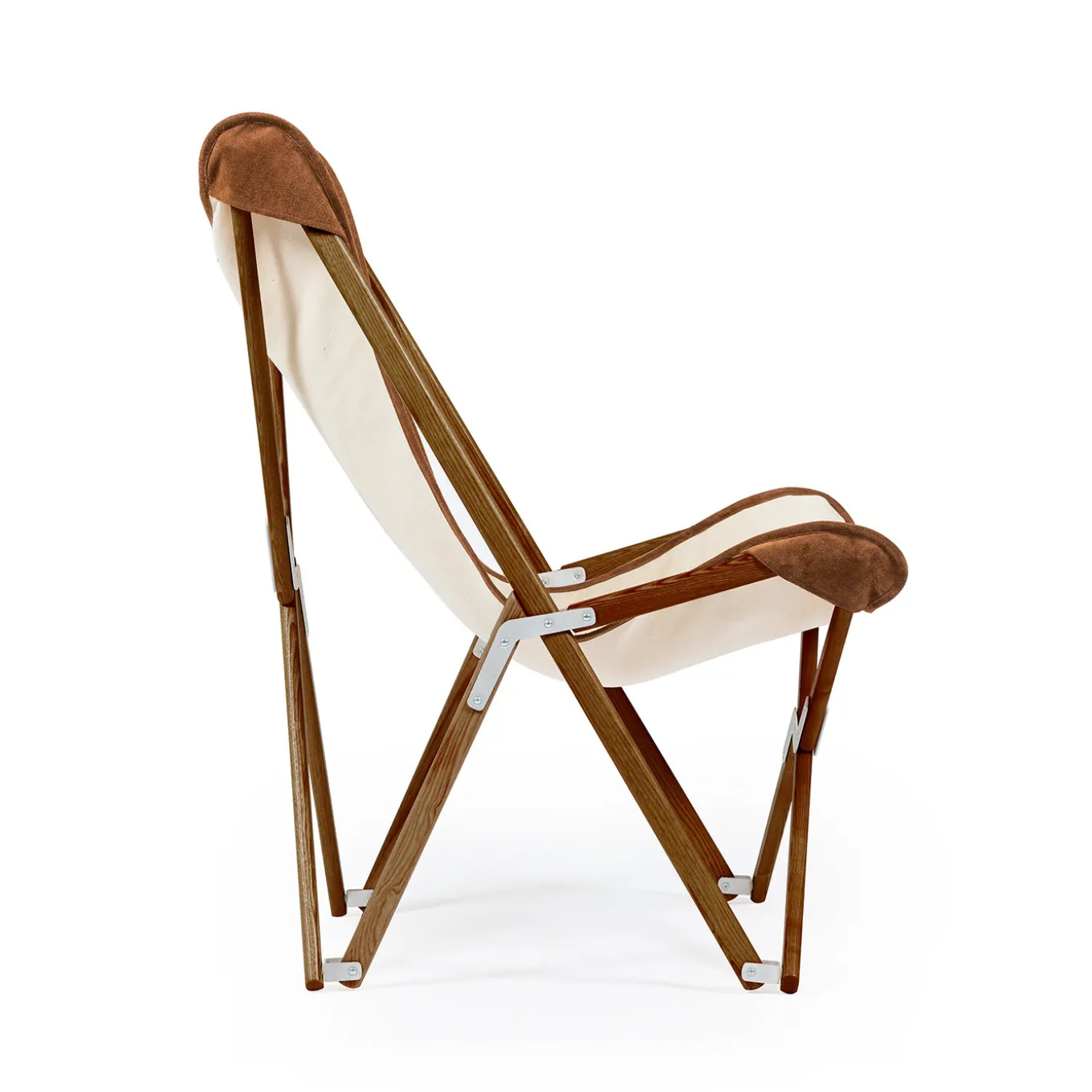 Poltrona Tripolina 1885 in pelle scamosciata