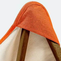 Poltrona Tripolina in crema e rosso terracotta