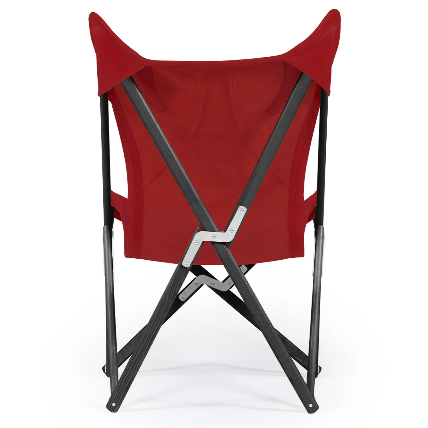 Poltrona Tripolina in pelle rossa