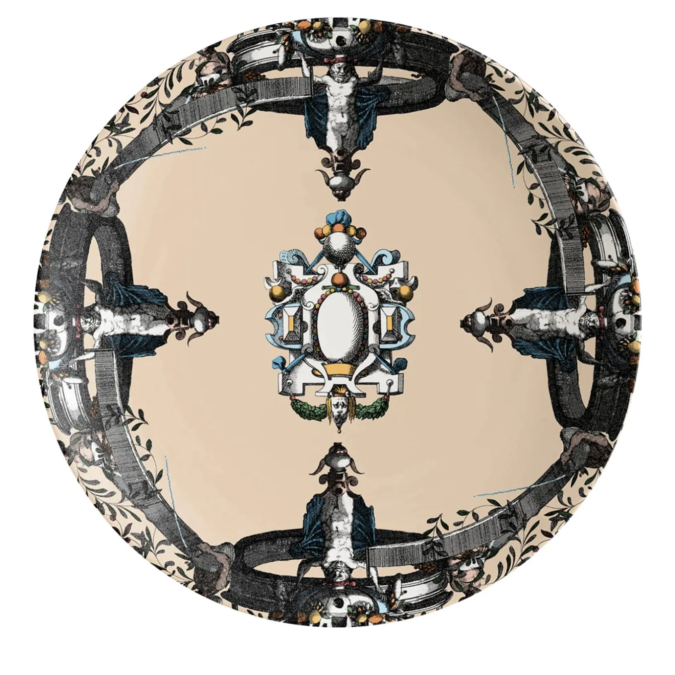 Pompei 2 piatti dessert in porcellana con disegno geometrico #3