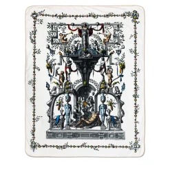 Pompei Plaid in velluto con disegno di grottesca