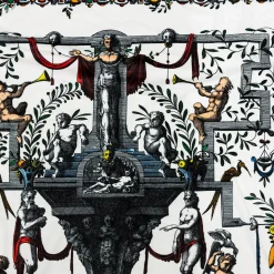 Pompei Plaid in velluto con disegno di grottesca