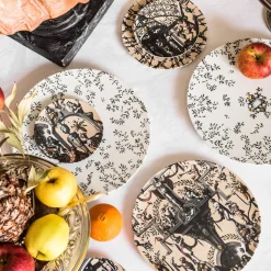 Pompei Sottopiatto in porcellana con rami e gioiello #4