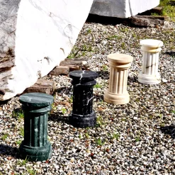 POR TAN TE Vaso a colonna in marmo satinato Paonazzo