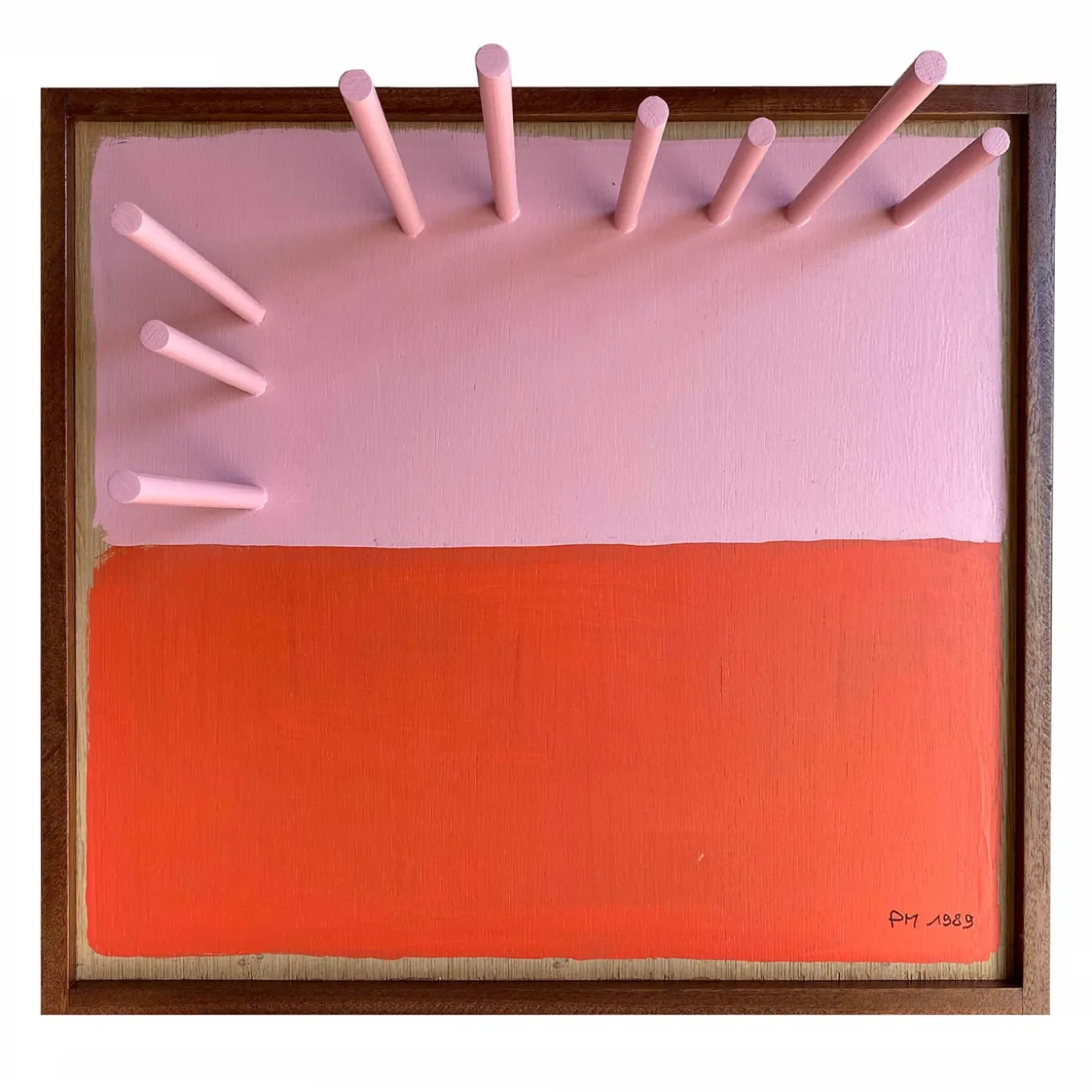 Porta Borse A Rosa e Corallo in legno di Pietro Meccani