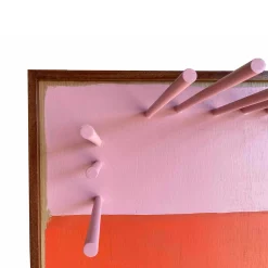 Porta Borse A Rosa e Corallo in legno di Pietro Meccani