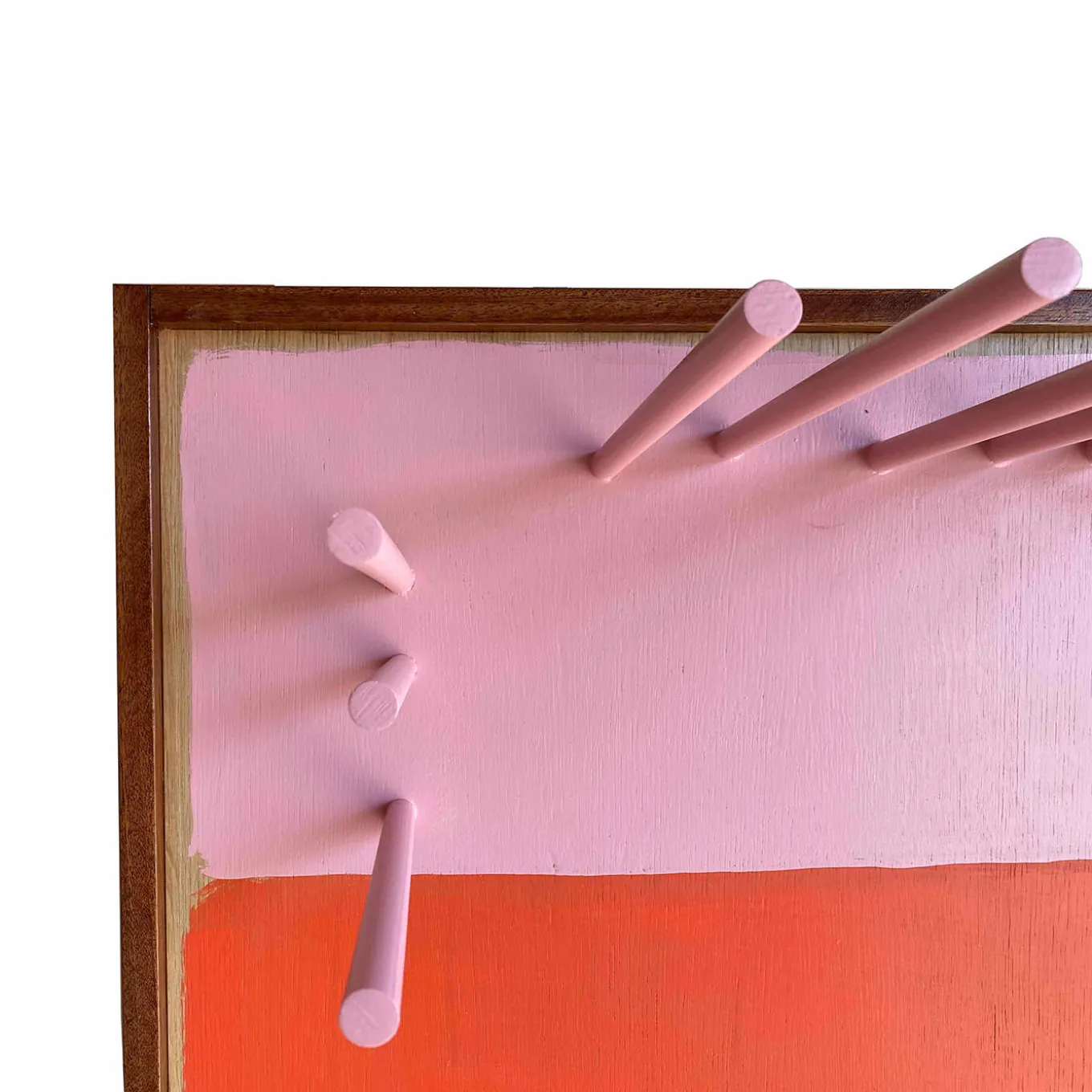 Porta Borse A Rosa e Corallo in legno di Pietro Meccani