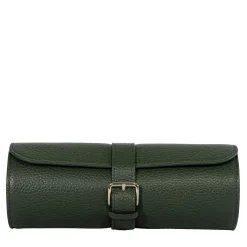 Porta orologi e gioielli da viaggio Selva in pelle verde