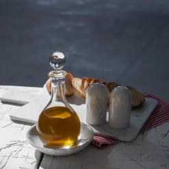 Porta sale e pepe in marmo bianco di Carrara