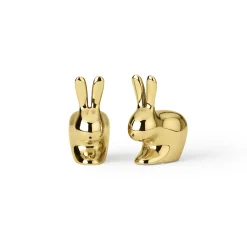 Porta sale e pepe Rabbit in ottone di Stefano Giovannoni