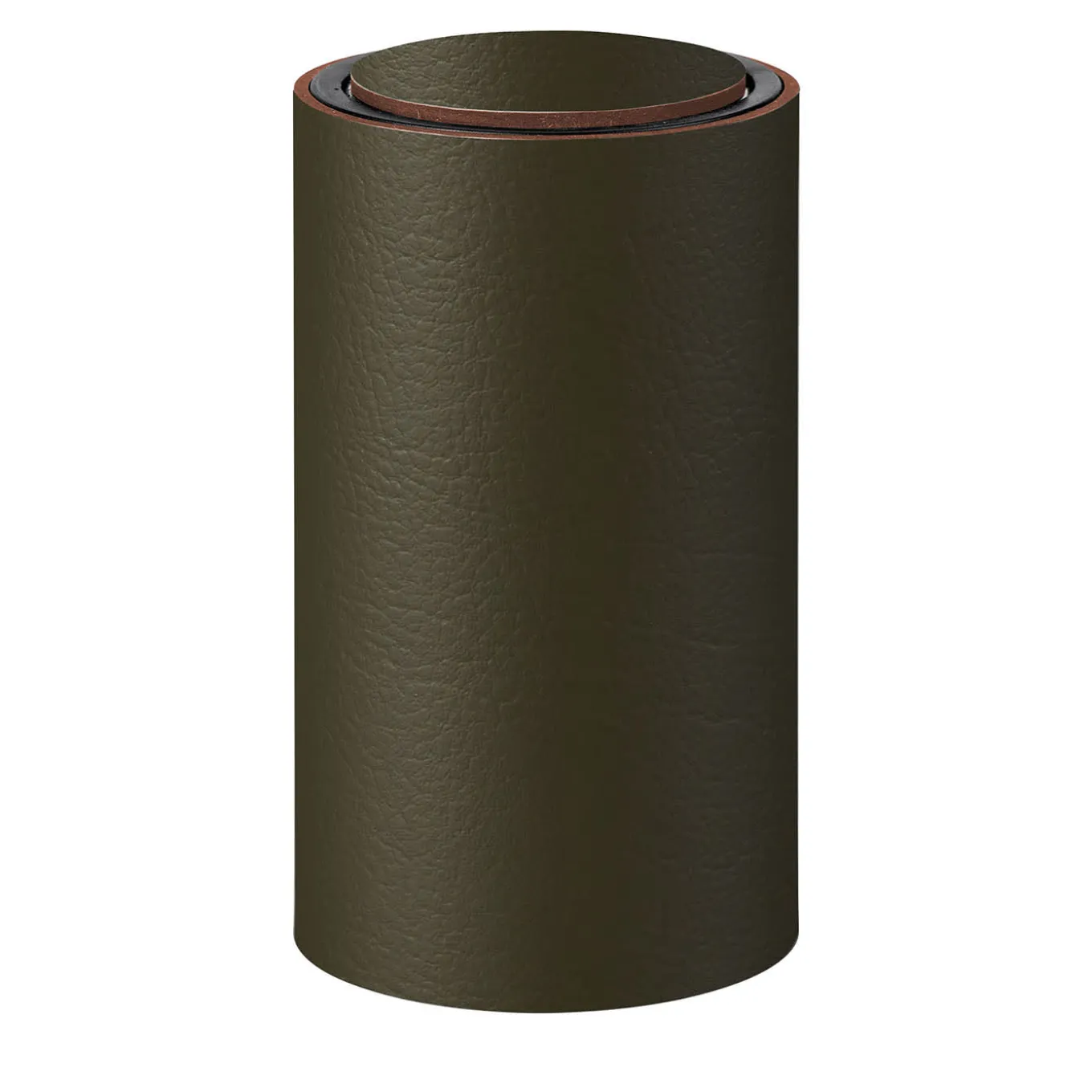 Porta stuzzicadenti in pelle d'oliva