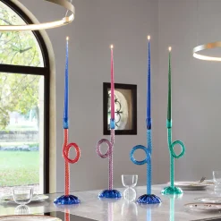 Portacandele a nodo verde veneziano