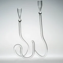 Portacandele in vetro a tubo