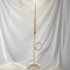 Portacandele in vetro di Murano veneziano a nodo di champagne