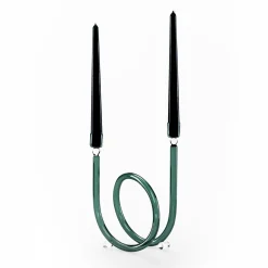 Portacandele in vetro verde Dolce Vita