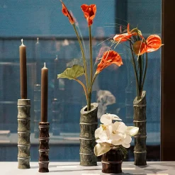 Portacandele Kadomatsu Verde Guatemala di Michele Chiossi