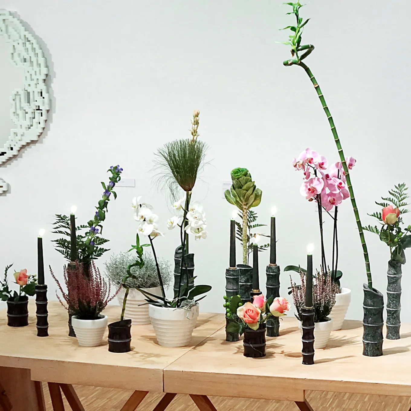 Portacandele Kadomatsu Verde Guatemala di Michele Chiossi