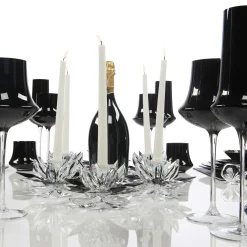 Portacandele piccolo in cristallo Lotus