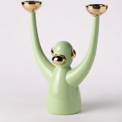 Portacandele verde Zoe