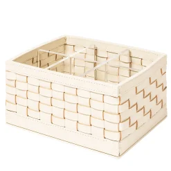 Portacoltelli Barcellona in pelle avorio