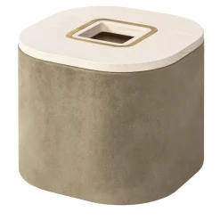 Portafazzoletti Dama in legno di frassino e pelle Nabuk