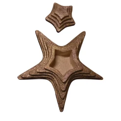 Portagioie in foglia d'oro brunito