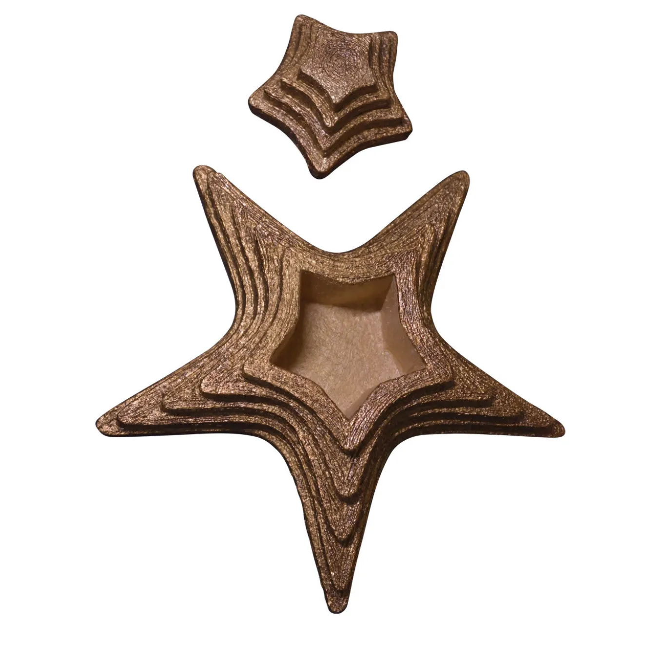 Portagioie in foglia d'oro brunito